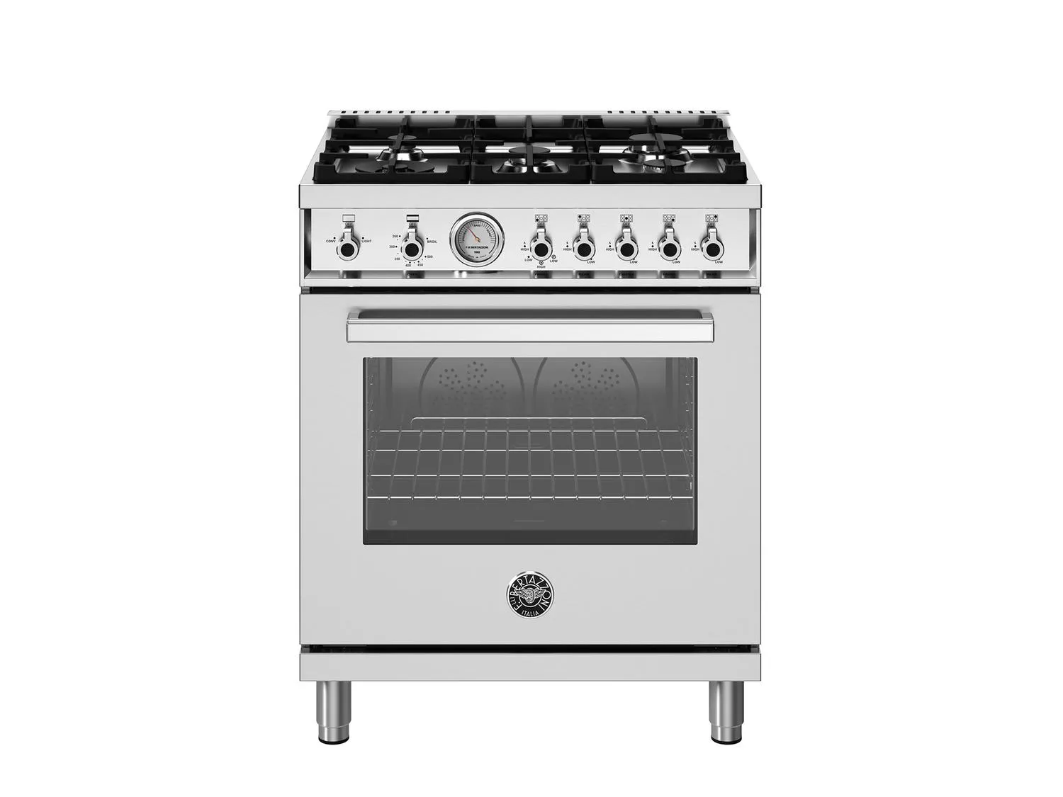 Bertazzoni PRO305GASXV 30 Inch All Gas Range, 5 Burners Stainless Steel