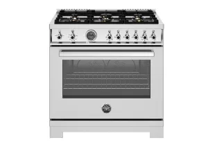Bertazzoni PRO366BCFGMXTLP 36" Professional Range All Gas Ss