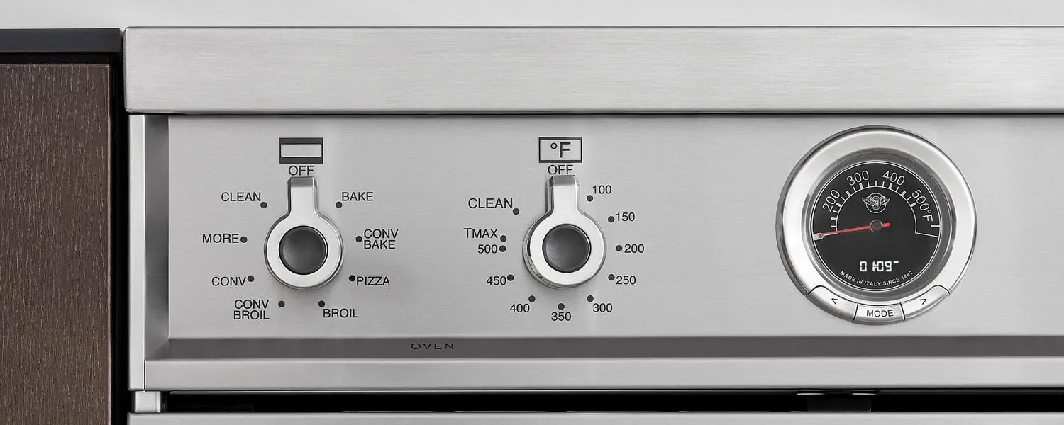 Bertazzoni PRO486IGFEPXT 48 Inch Induction Range, 6 Heating Zones And Cast Iron Griddle, Electric Self-Clean Oven Stainless Steel