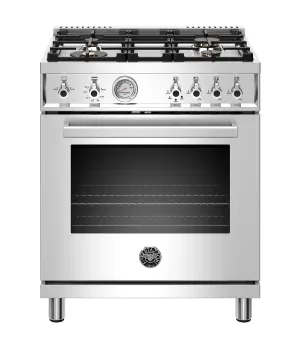 Bertazzoni PROF304GASXTLP 30" Professional Series Range - Gas Oven - 4 Brass Burners - Lp Version