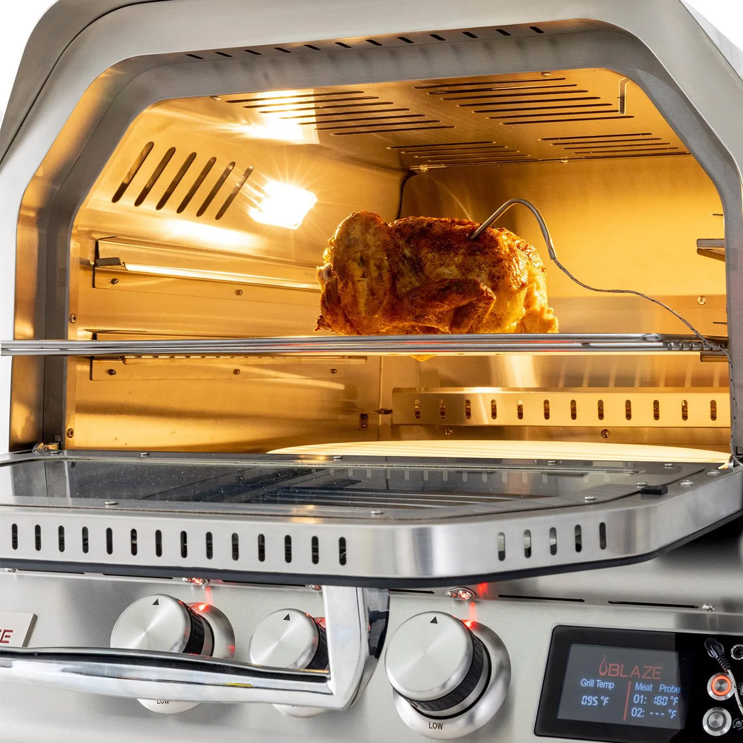 Blaze Grills BLZ26PZOVNLP Blaze 26-Inch Gas Outdoor Pizza Oven With Rotisserie, With Fuel Type - Propane