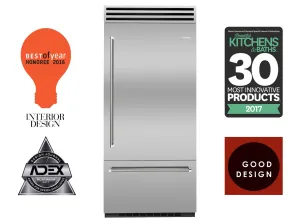 Bluestar BBB36R3 36" Pro Built-In Refrigerator/Freezer Right Hinge