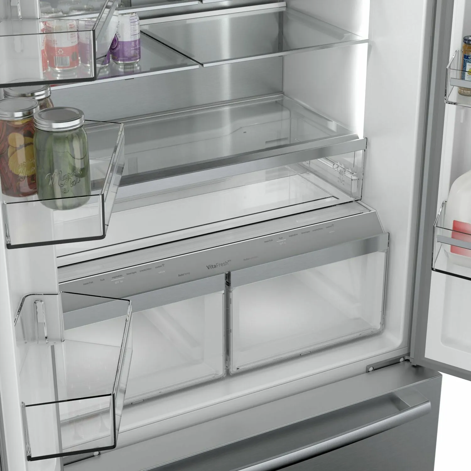 Bosch B36CT80SNS 800 Series French Door Bottom Mount Refrigerator 36'' Easy Clean Stainless Steel B36Ct80Sns