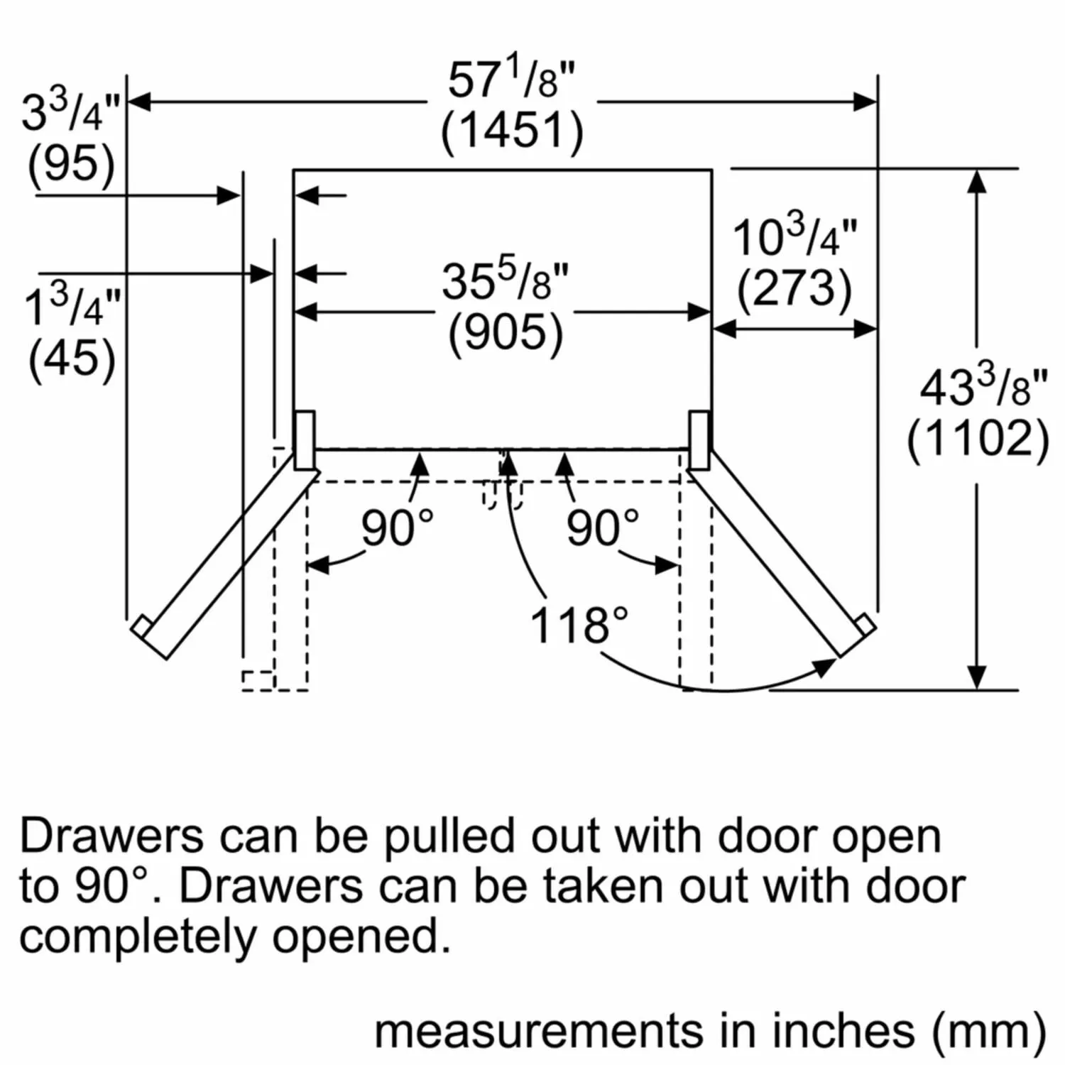 Bosch B36CT80SNS 800 Series French Door Bottom Mount Refrigerator 36'' Easy Clean Stainless Steel B36Ct80Sns