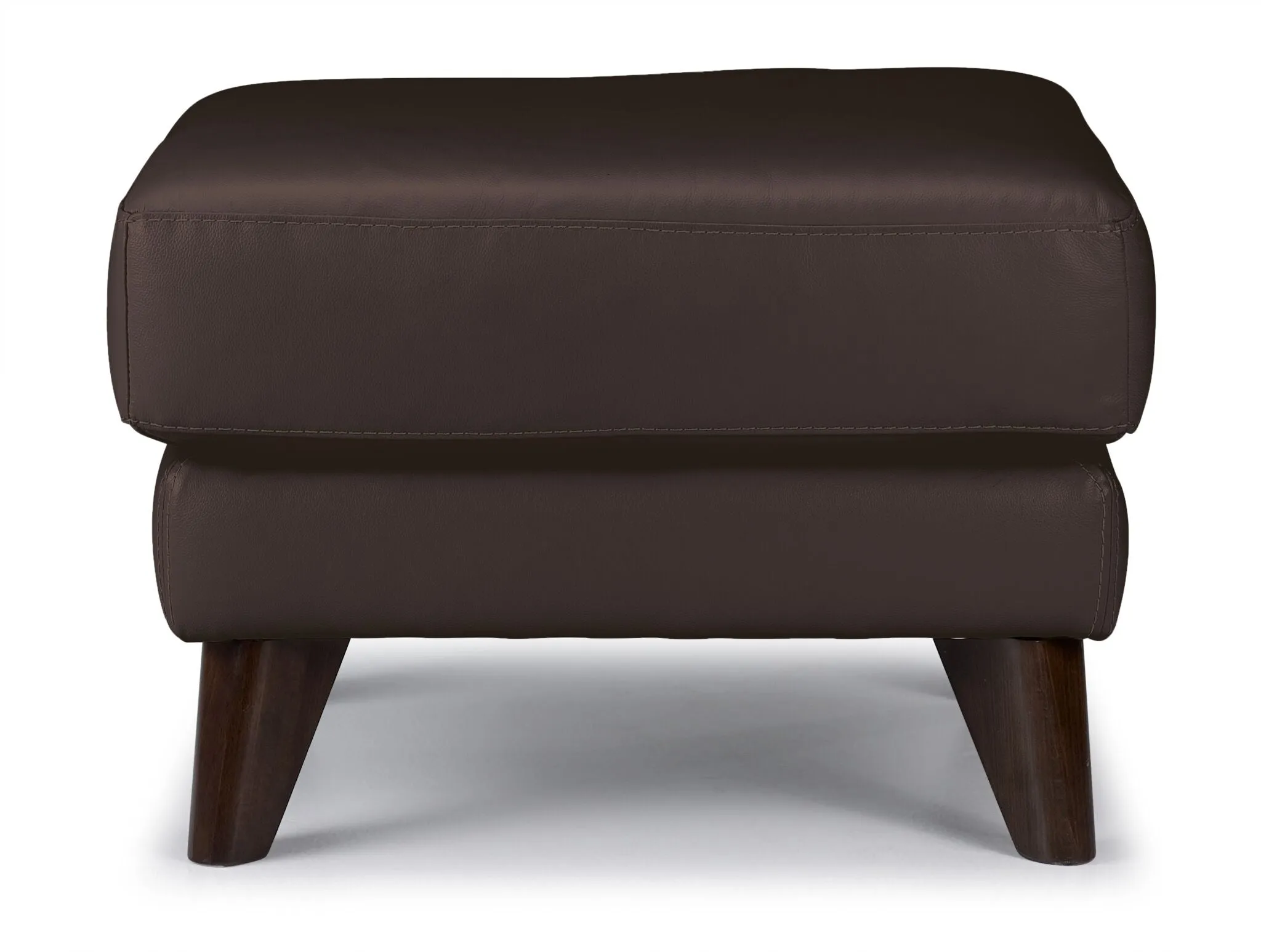 Braylon Leather Ottoman - Dark Chocolate