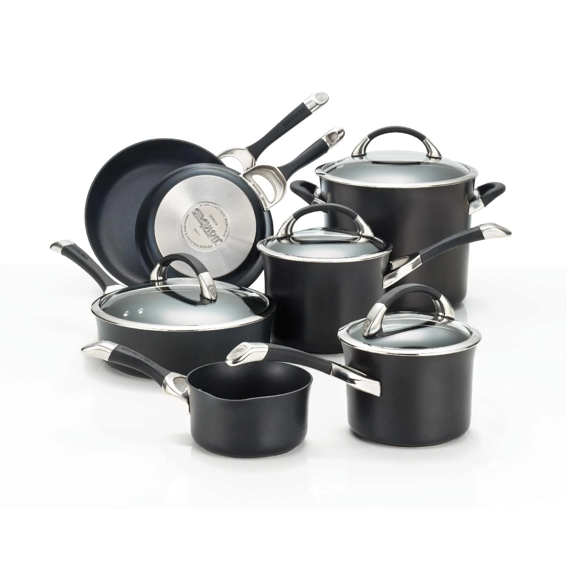 Circulon 87376 Symmetry 11-Piece Cookware Set, Black