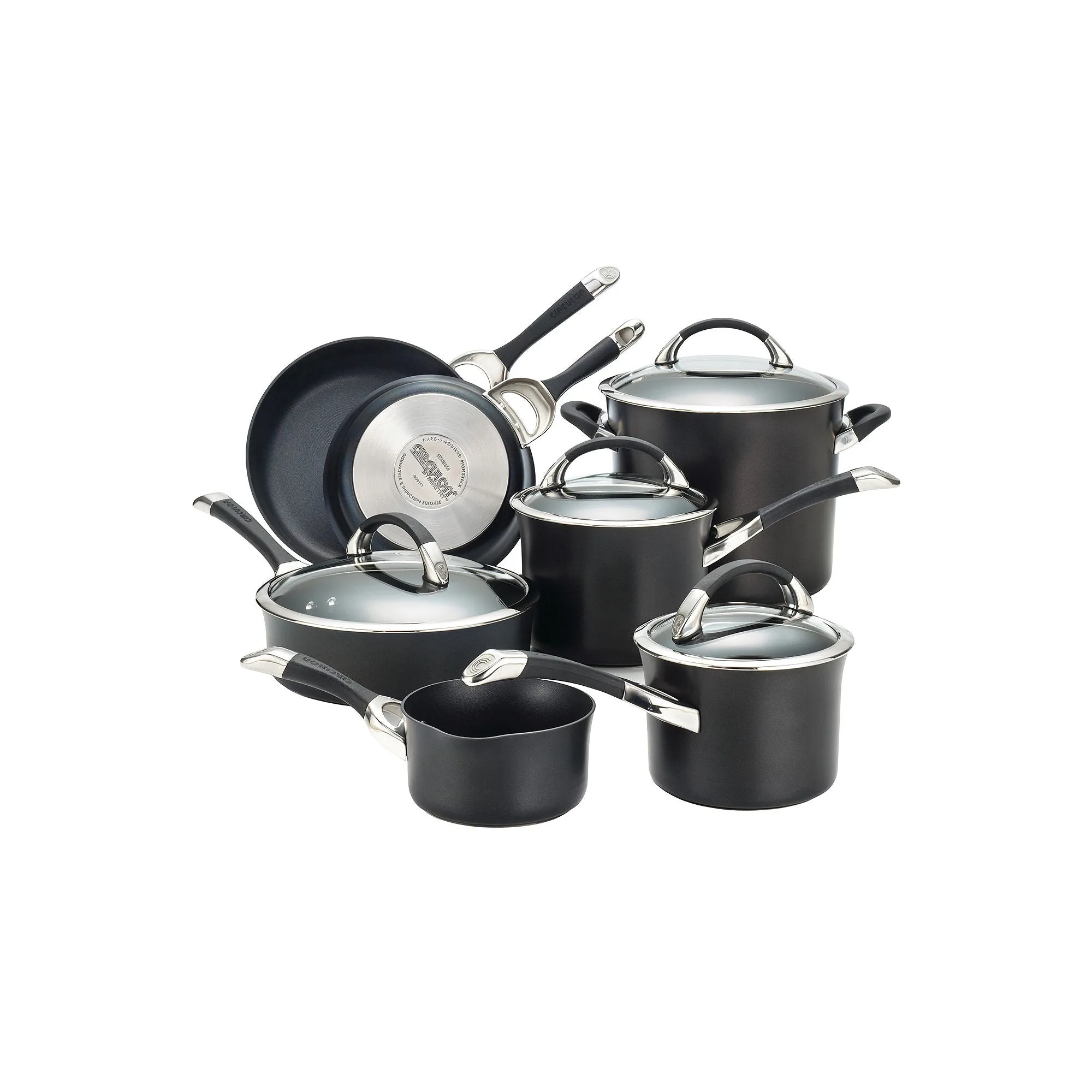 Circulon 87376 Symmetry 11-Piece Cookware Set, Black