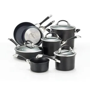 Circulon 87376 Symmetry 11-Piece Cookware Set, Black