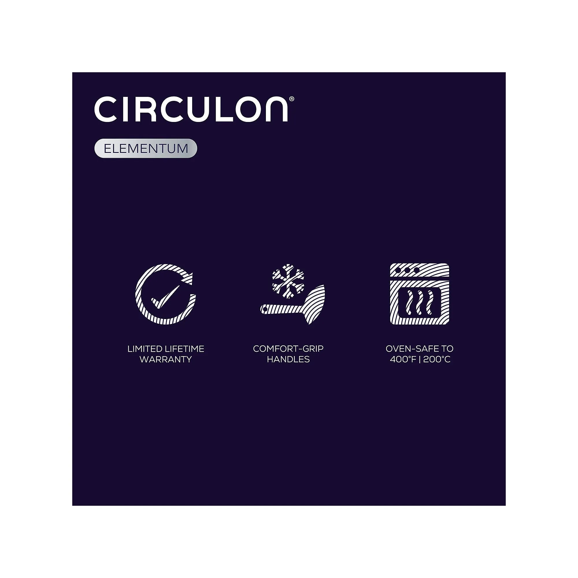 Circulon HardAnodized Nonstick Frying Pan with Lid,12, Gray