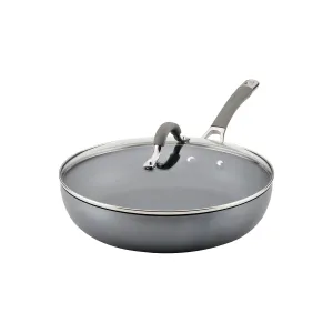 Circulon HardAnodized Nonstick Frying Pan with Lid,12, Gray