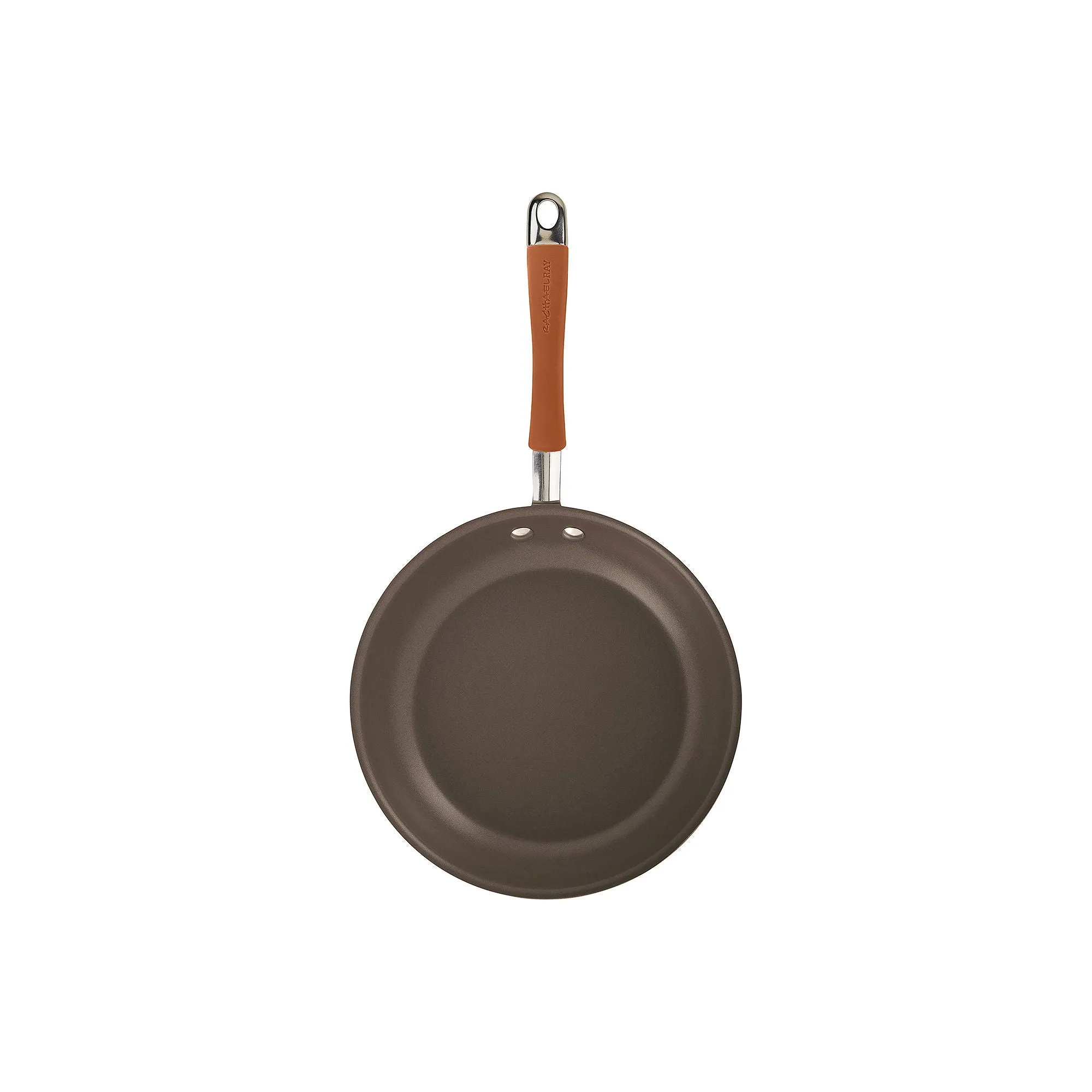 Cucina Hard-Anodized Nonstick 12-Piece Cookware Set in Gray with Handles in Pumpkin Orange