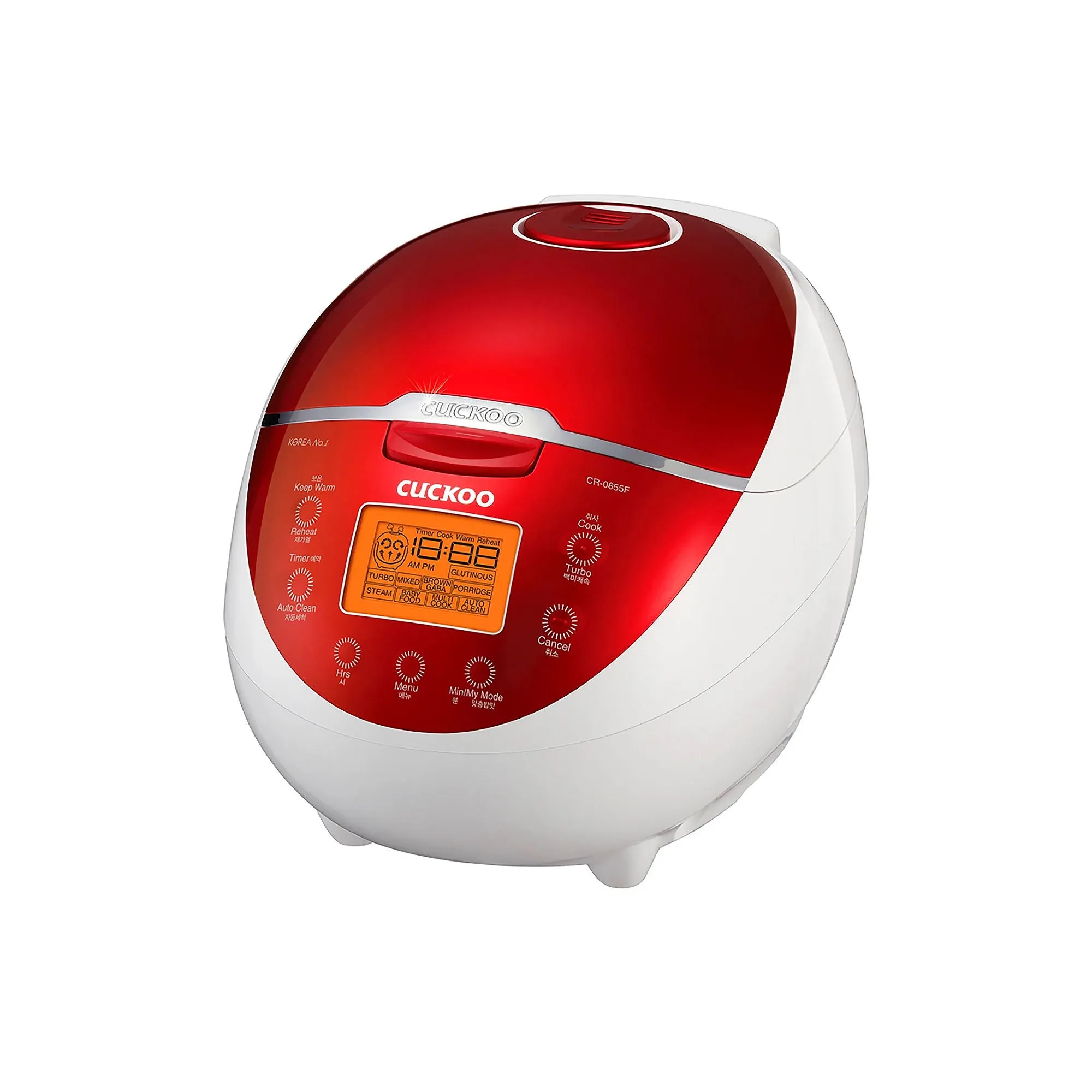 Cuckoo CR-0655F 6-Cup Red and White Micom Rice Cooker (red)