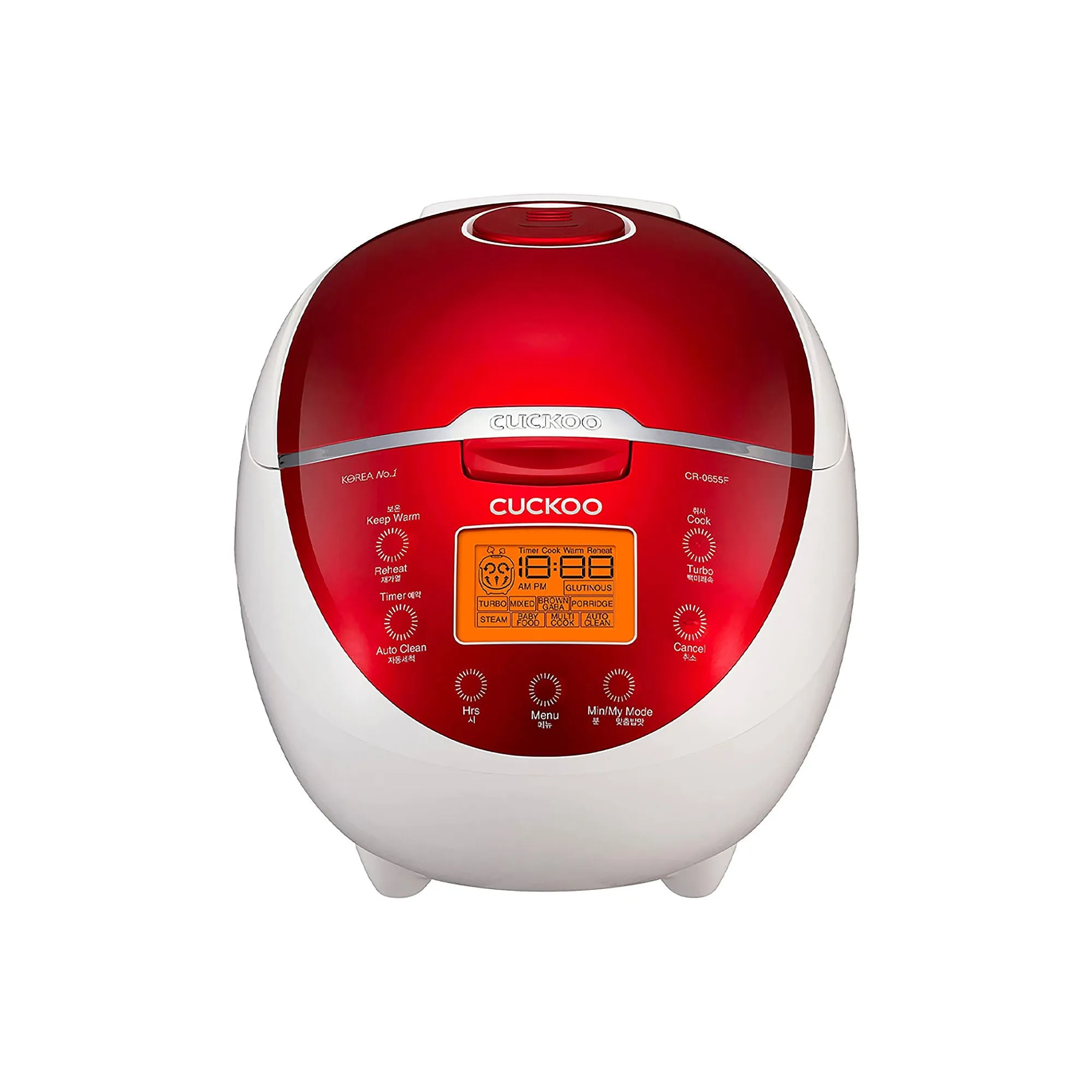Cuckoo CR-0655F 6-Cup Red and White Micom Rice Cooker (red)