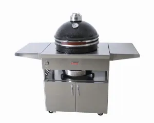 Grandfire 18" Kamado on Stainless Steel Table GK23BC