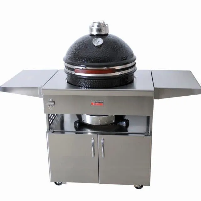 Grandfire 18" Kamado on Stainless Steel Table GKD23BC