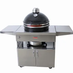 Grandfire 18" Kamado on Stainless Steel Table GKD23BC
