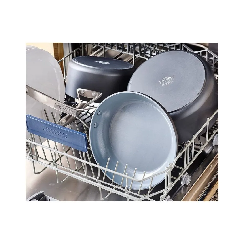 GreenPan CC000045-001 Paris Pro Hard Anodized Healthy Ceramic Nonstick, 11 Piece Cookware Pots and Pans Set Grey