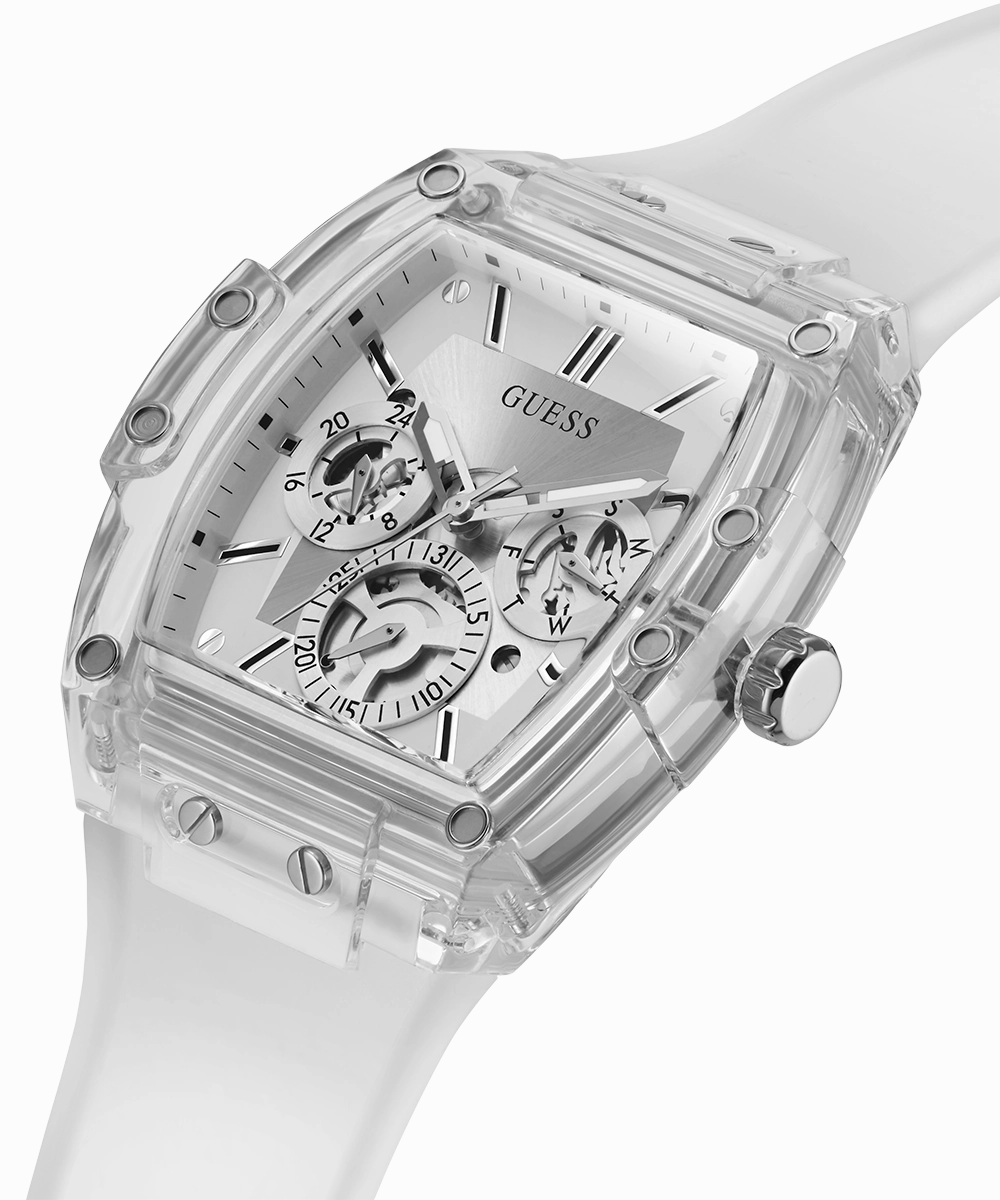 GUESS Mens Clear Multi-function Watch