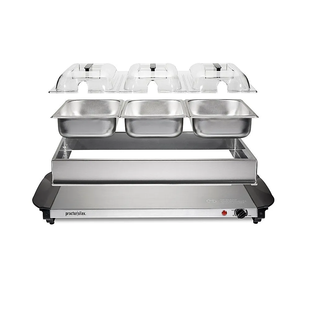 Hamilton Beach 34300R Proctor Silex Buffet Server and Food Warming Tray, Stainless Steel Chafing
