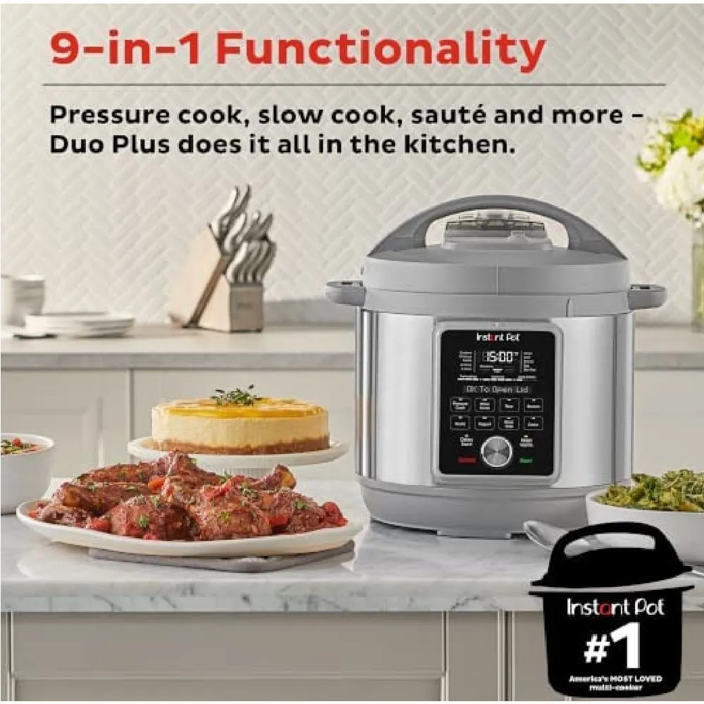 Instant Pot 112-0169-01 6-Quart Whisper Quiet 9-in-1 Electric Pressure Cooker, Slow Cooker, Rice Cooker, Steamer