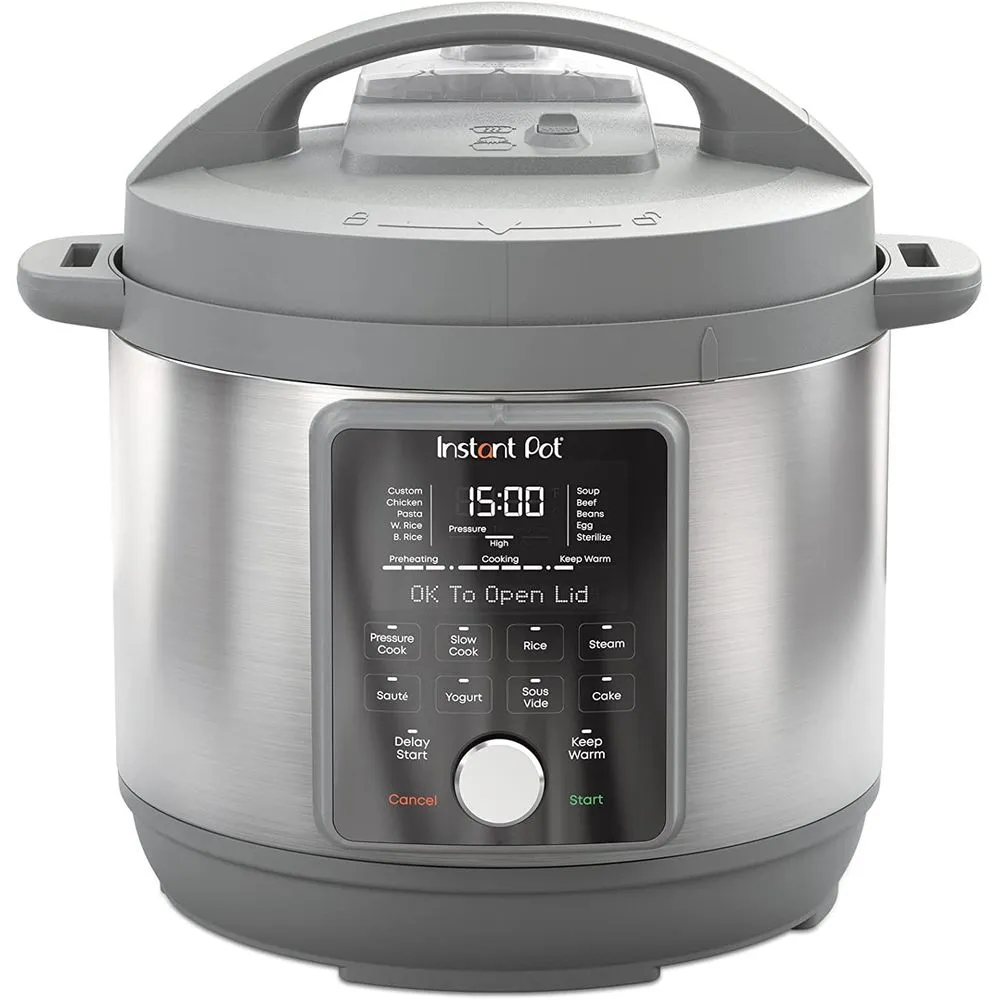 Instant Pot 112-0169-01 6-Quart Whisper Quiet 9-in-1 Electric Pressure Cooker, Slow Cooker, Rice Cooker, Steamer