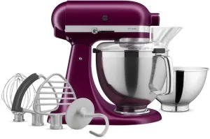 KitchenAid 5 Qt Artisan Stand Mixer in Beetroot Purple - Includes Premium Accessory Pack