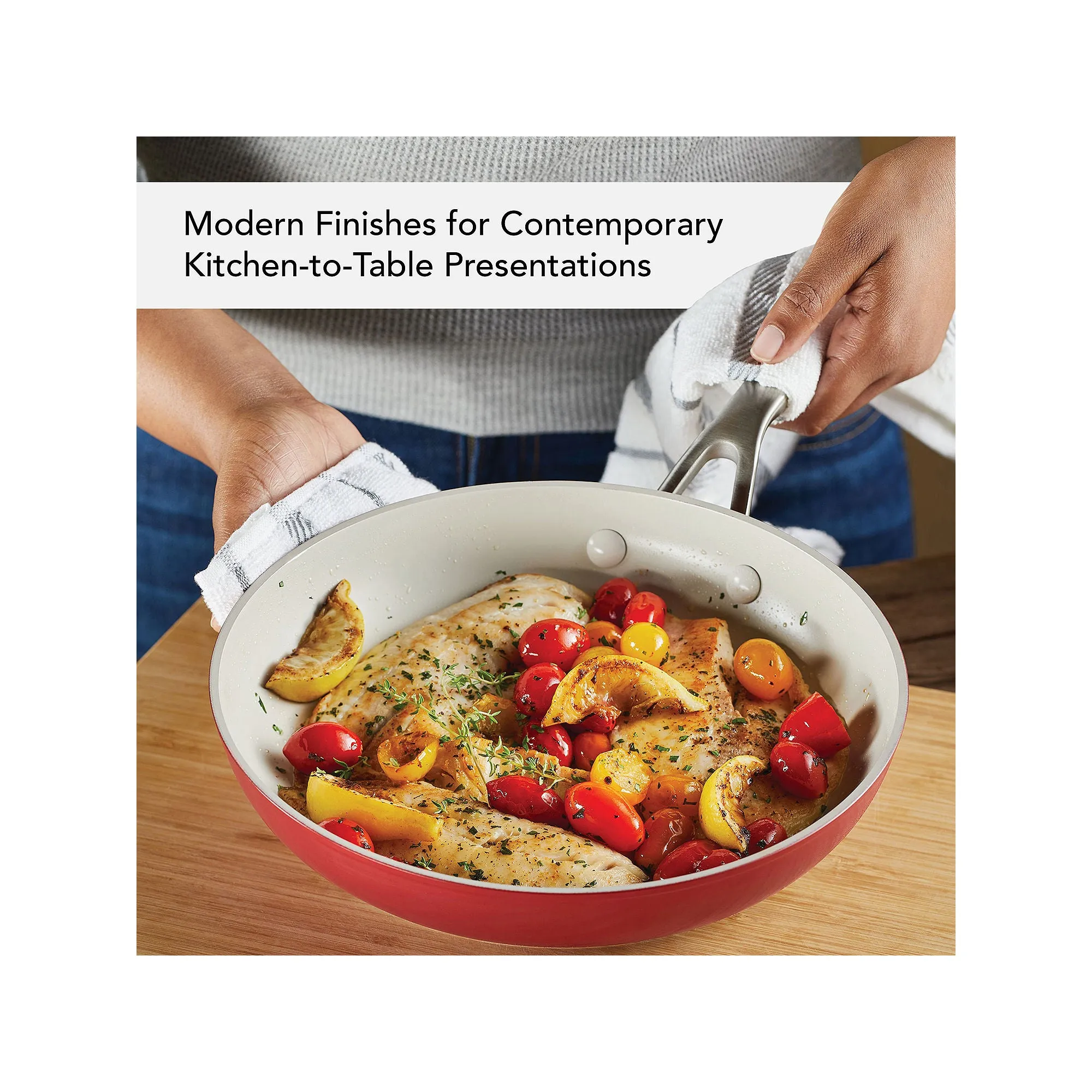 Kitchenaid Ceramic 10-Pc. Non-Stick Cookware Set - EMPIRE RED ONE SIZE