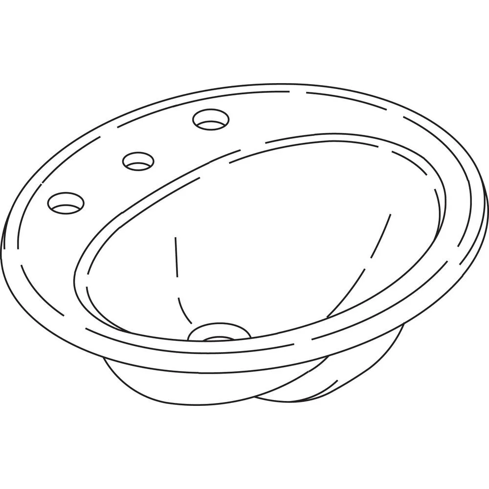 KOHLER K-2196-8-0 Pennington Self-Rimming Bathroom Sink, White
