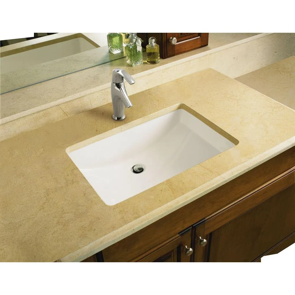 KOHLER K-2215-0 Ladena Undercounter Bathroom Sink, White