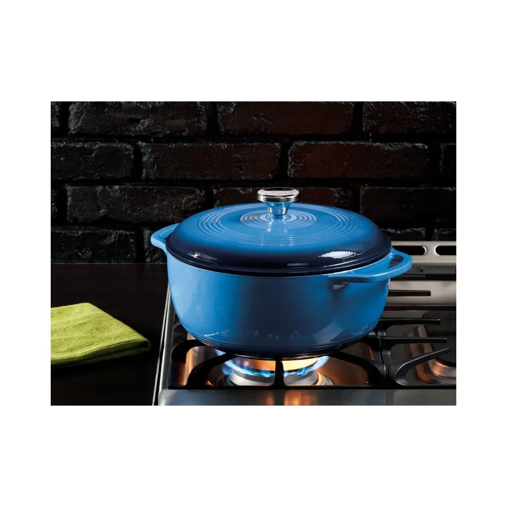 Lodge EC6D43 Enameled Cast Iron Dutch Oven, 6-Quart - Island Spice Red