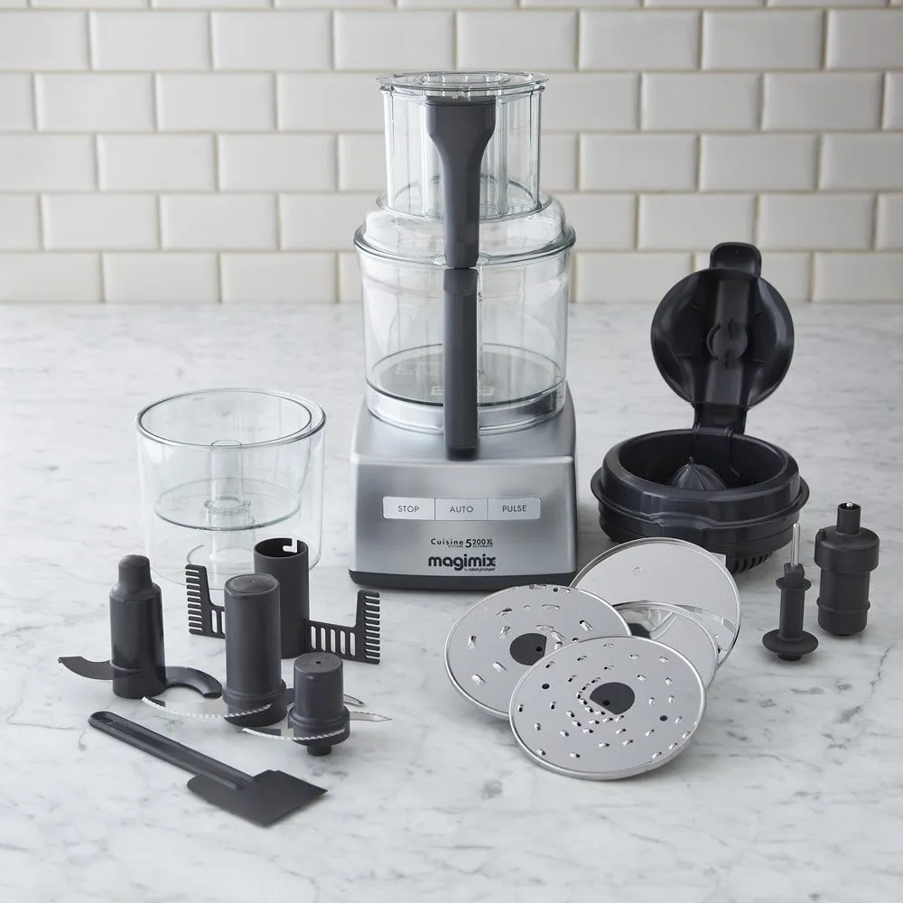 Magimix 16 Cup Food Processor 5200XL Chrome Designed and Made in France
