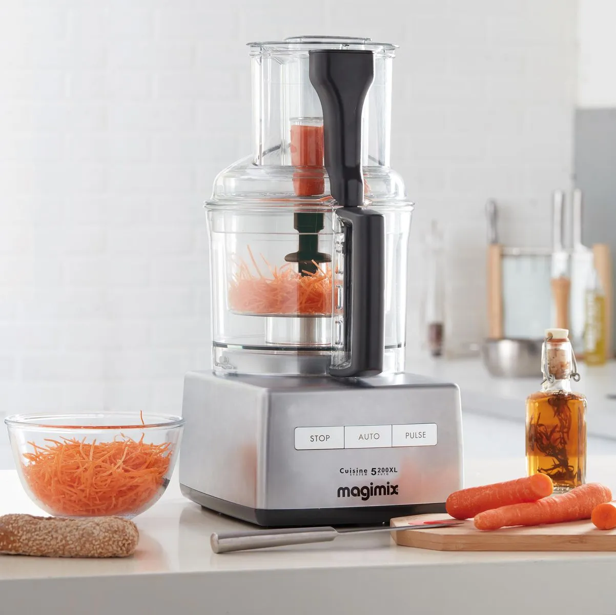 Magimix 16 Cup Food Processor 5200XL Chrome Designed and Made in France