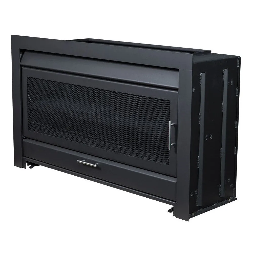MATAKANA 1200 CORTEN CABINET WITH FLUE (includes FIRE, CORTEN FLATPACK & FLUE KIT)