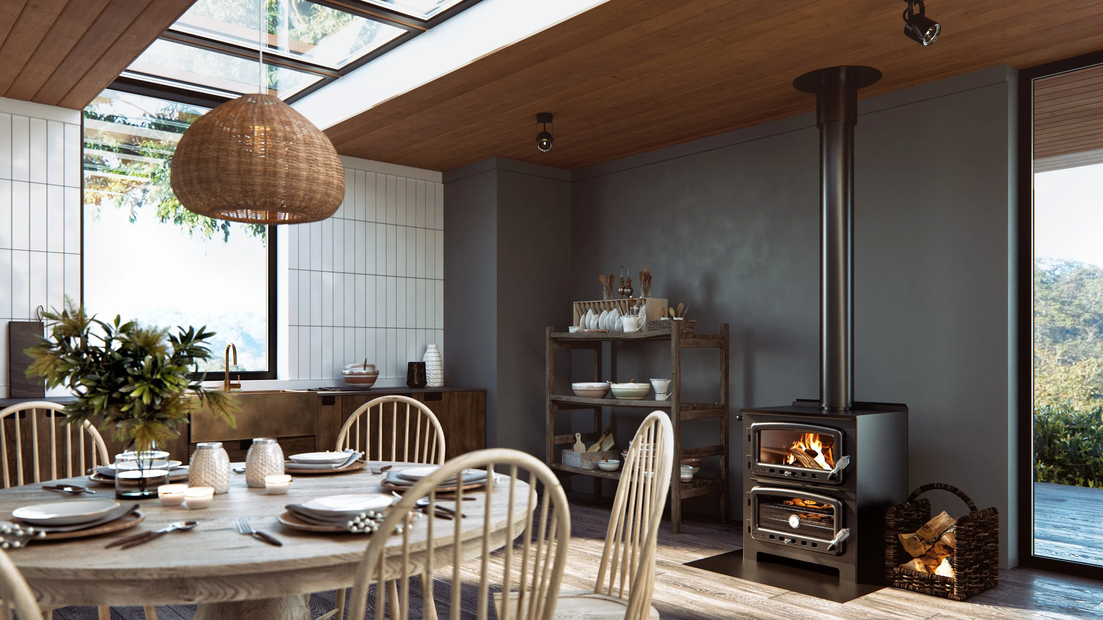 Nectre Big Bakers Oven Fire