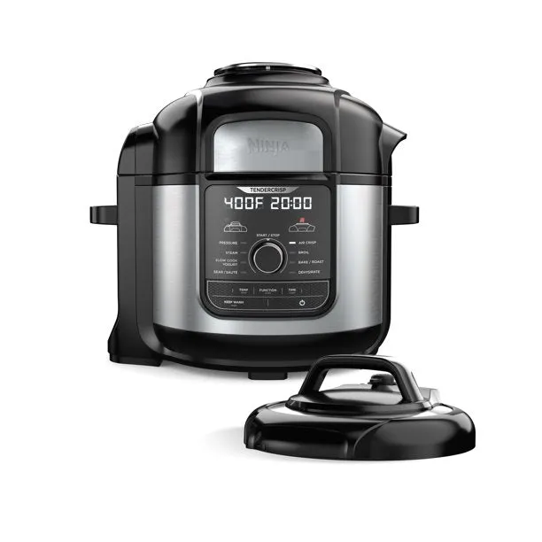 Ninja Foodi TenderCrisp 9-in-1 8-Quart Deluxe XL Pressure Cooker, Stainless Steel FD401