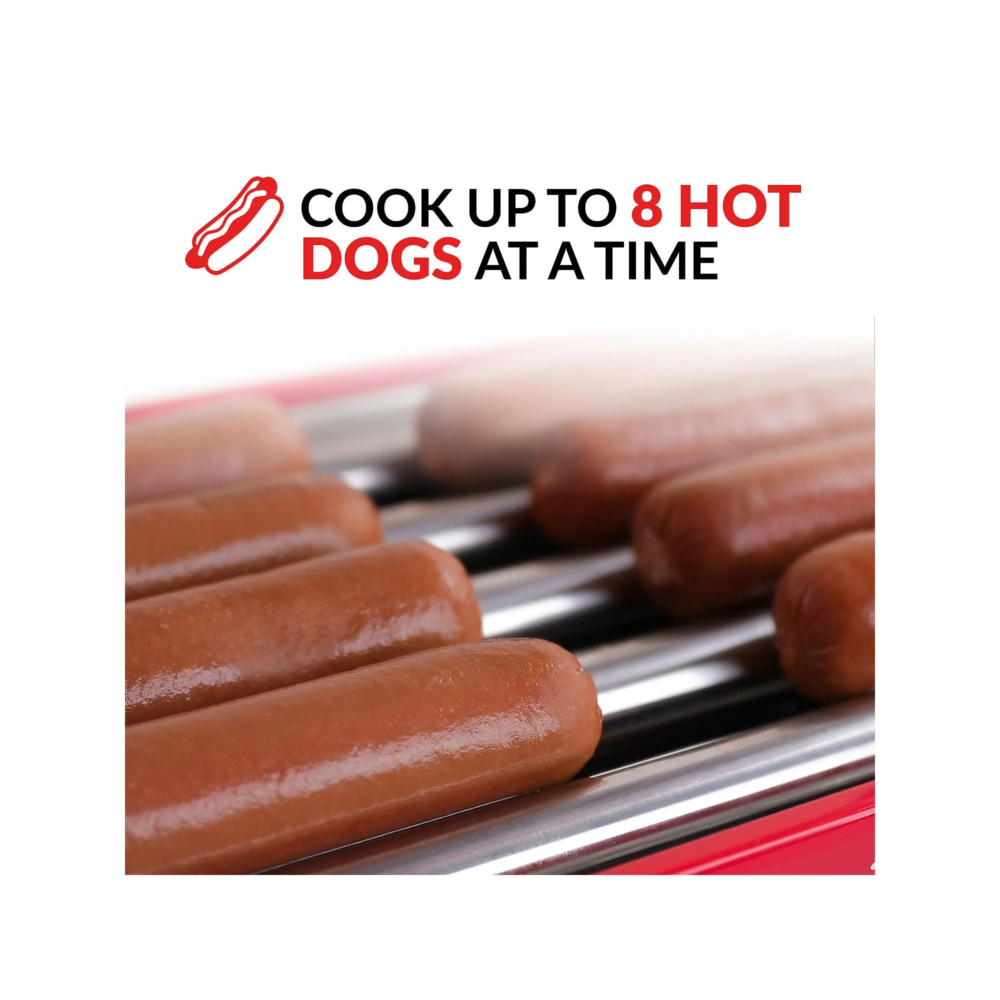 Nostalgia Ckhdr8cr Coca Cola Hot Dog Roller CKHDR8CR - RED ONE SIZE