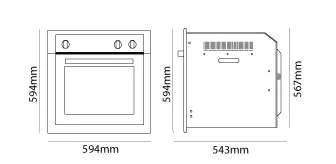 Parmco 600mm Stainless Steel 4 Function Gas Oven OV-1-6S-GAS