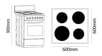 Parmco 600mm White Freestanding Stove FS60WP4