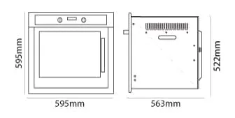 Parmco Side Opening 600MM Stainless Steel Oven PPOV-6S-SIDE-1