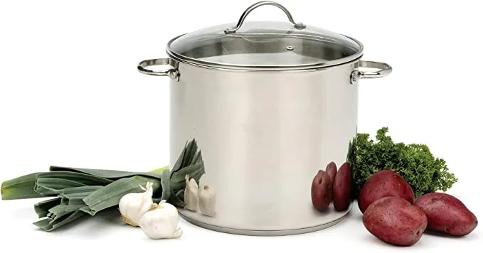 RSVP International 12 Quart Stock Pot -Induction