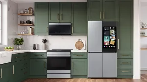 Samsung Stainless Steel 36" Counter Depth Refrigerator with Family Hub  and Induction Range with Oven Camera - RF23DB9900QDAC/NSI6DG9900SRAC