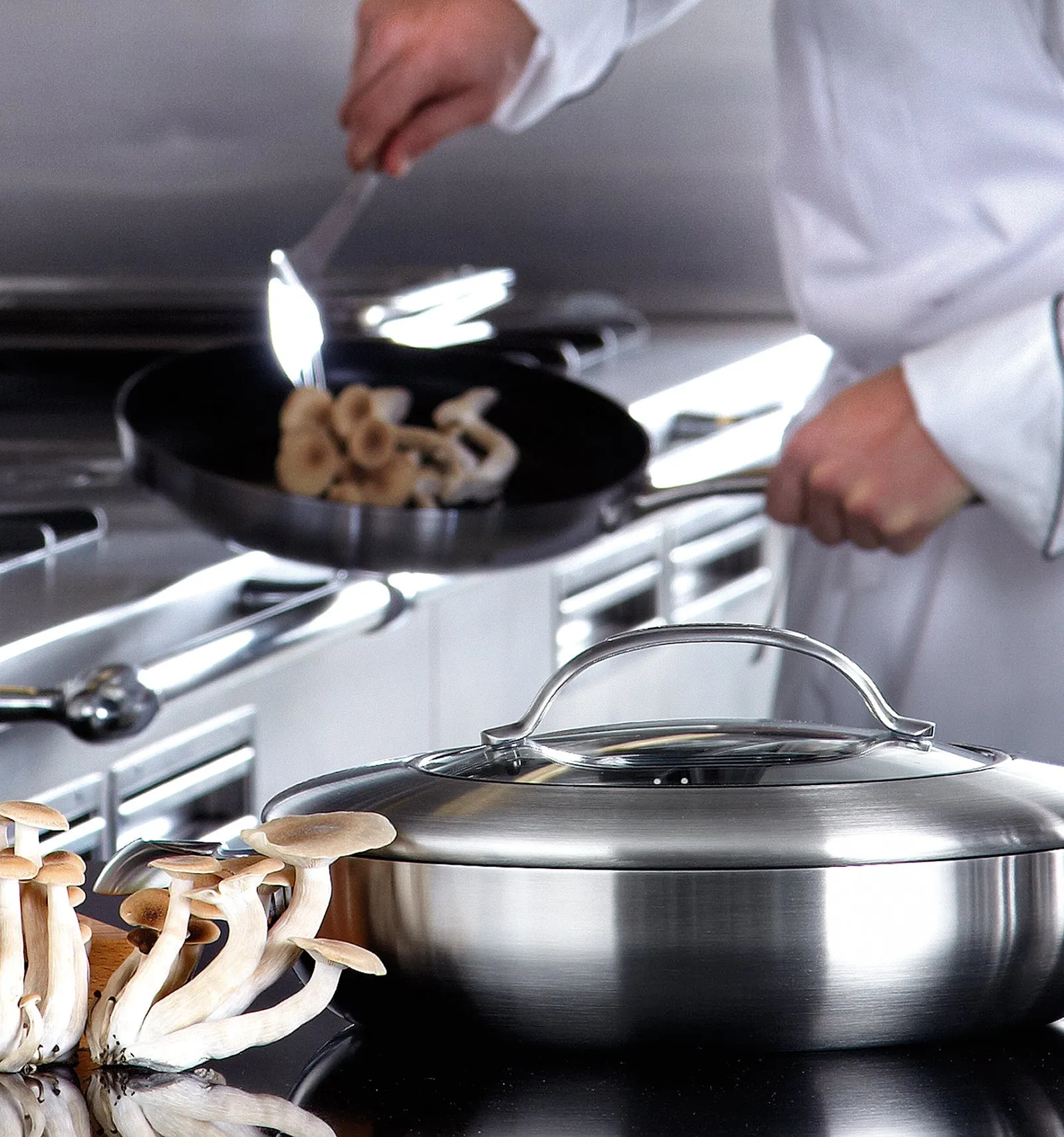 Scanpan CTX 12.75 Inch Nonstick Chef's Pan, 5.25 Quart, Stainless Steel