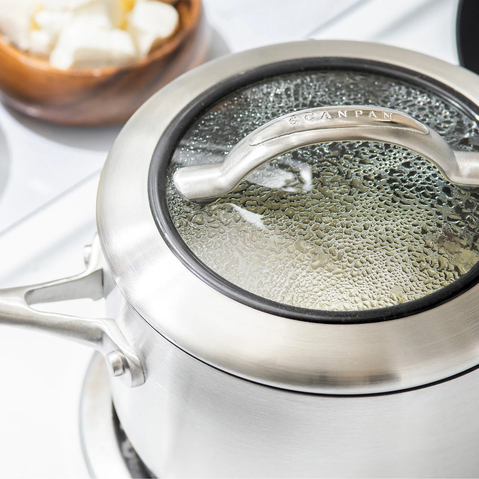 Scanpan CTX 4 Quart Saucepan with Lid, Stainless Steel