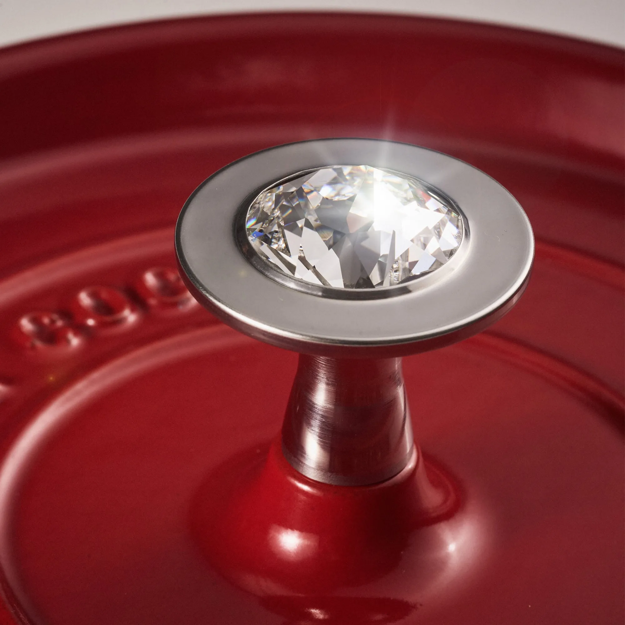 Staub Stainless Steel Knob Adorned With Crystal By Swarovski