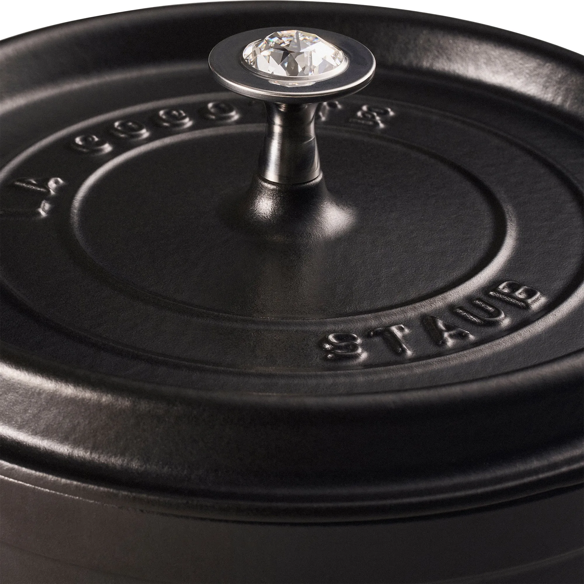 Staub Stainless Steel Knob Adorned With Crystal By Swarovski
