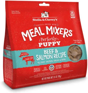 Stella & Chewy's Freeze Dried Raw Meal Mixers Grain Free Beef and Salmon Puppy Food Topper