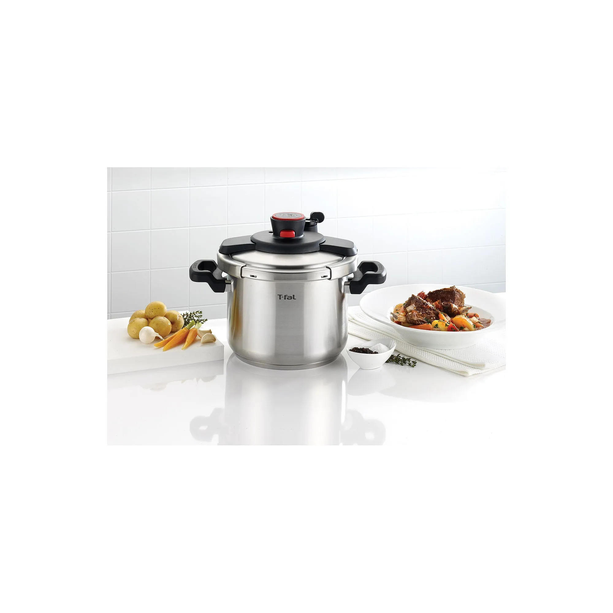 T-fal P4500734 6.3 Quart Clipso Pressure Cooker, Stainless Steel
