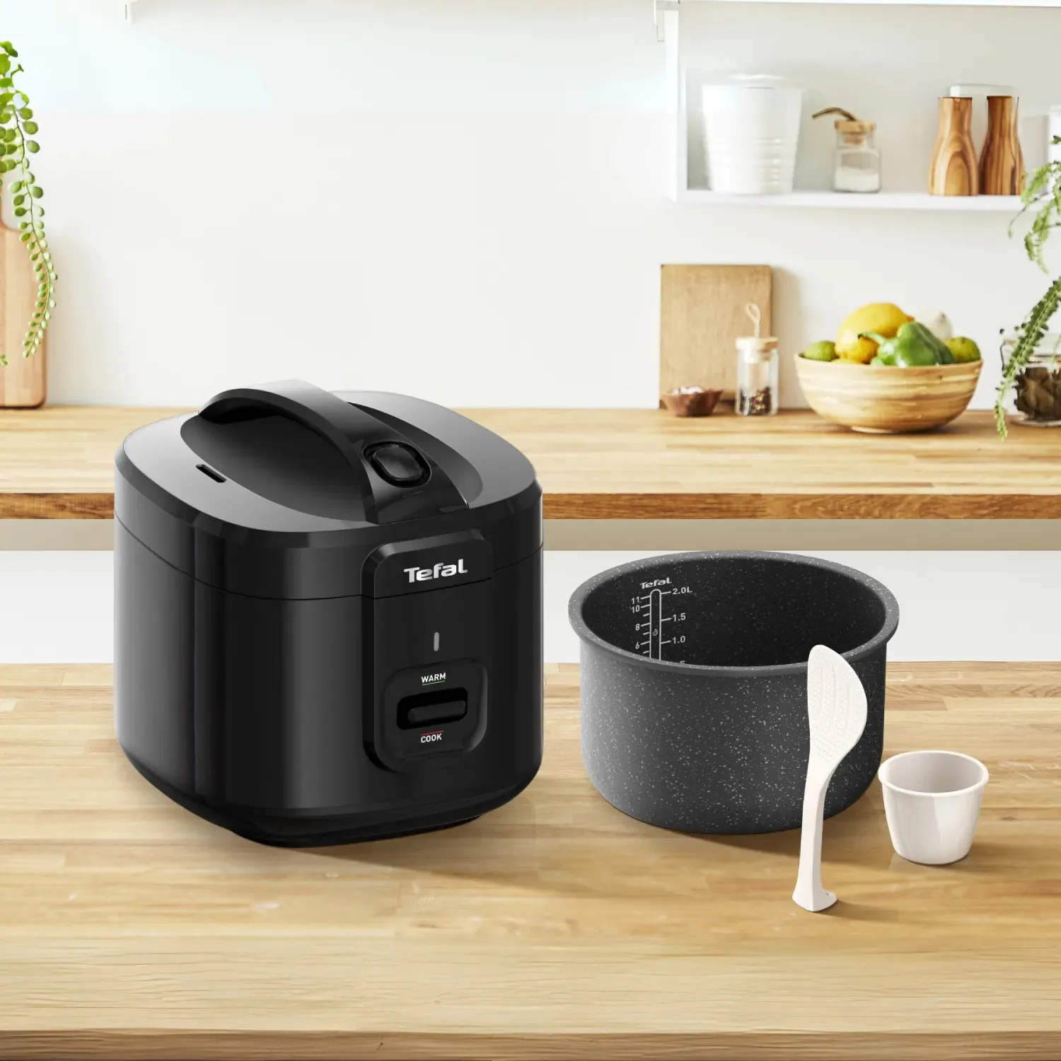 Tefal Everforce Rice Cooker 11 Cup Black RK3628