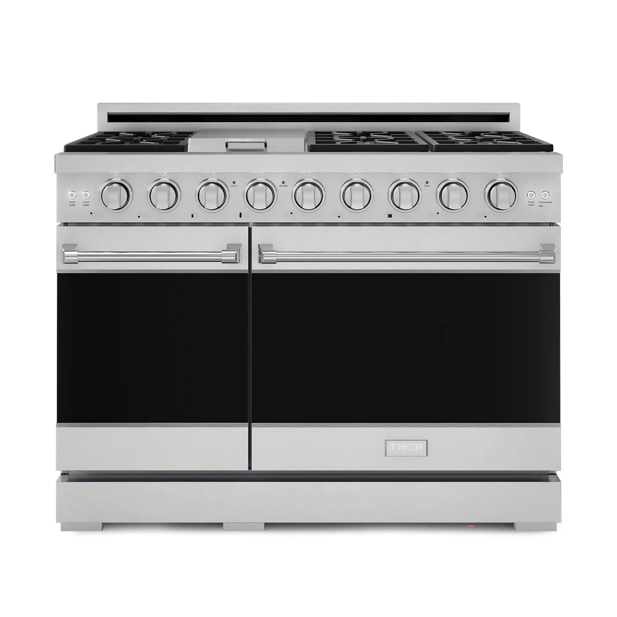Thor Kitchen Stainless Steel Freestanding Professional Double Oven Gas Range|Gordon Ramsay Series (7 cu.ft.)- RSG48E