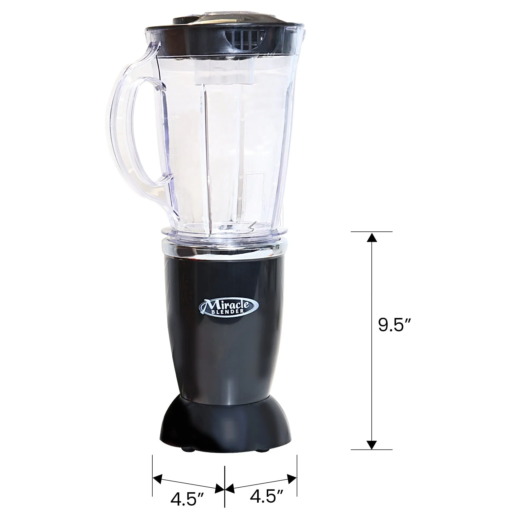 Total Chef Miracle Blender, 12 pc Bullet Blender Set with Heavy Duty Quad Blade, 1L Carafe, Travel Cups and Lids, Dishwasher-Safe Accessories, for smoothies, shakes, sauces, salsas, baby food